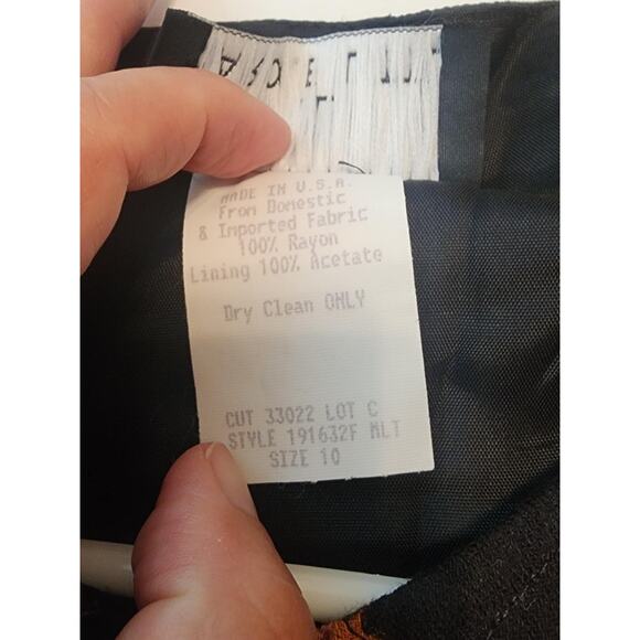 Vintage Carole Quilted Vest, Oriental Print, Size 10, Made in USA - Picture 3 of 7